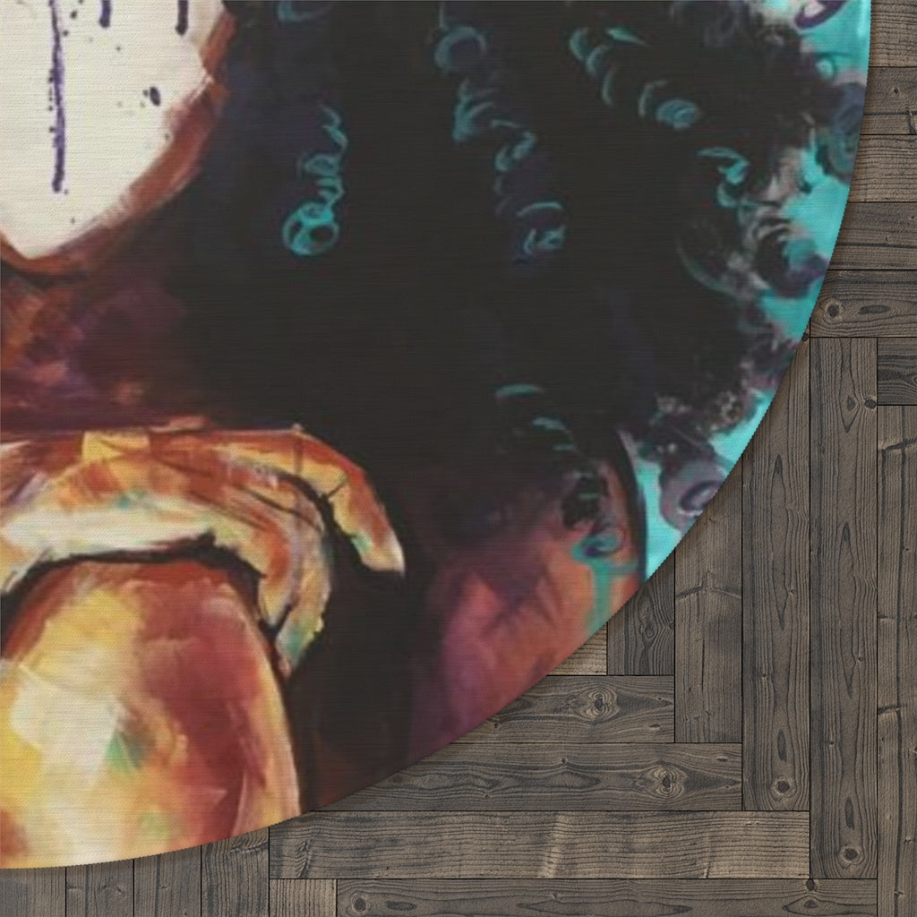 Naturally I TEAL Round Rug