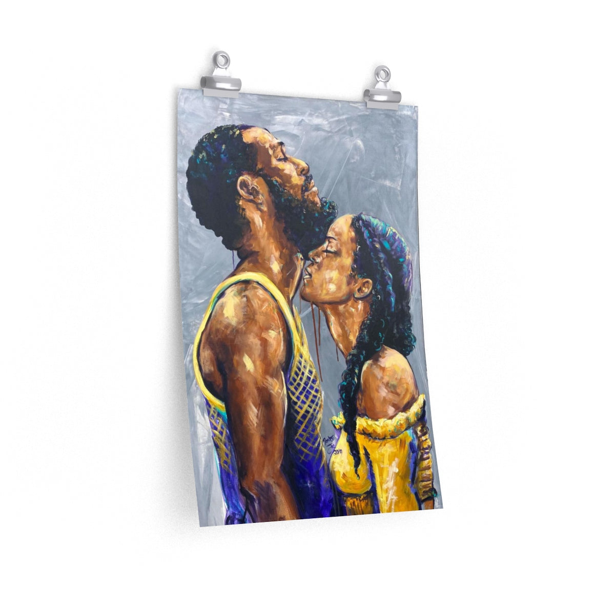 Naturally Black Love V Premium Matte vertical posters