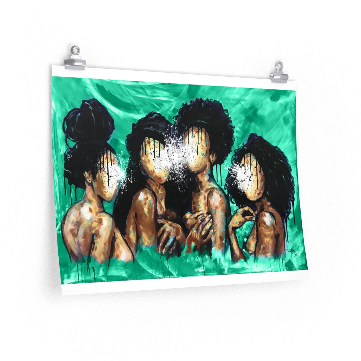Naturally XLIV TEAL Premium Matte horizontal posters