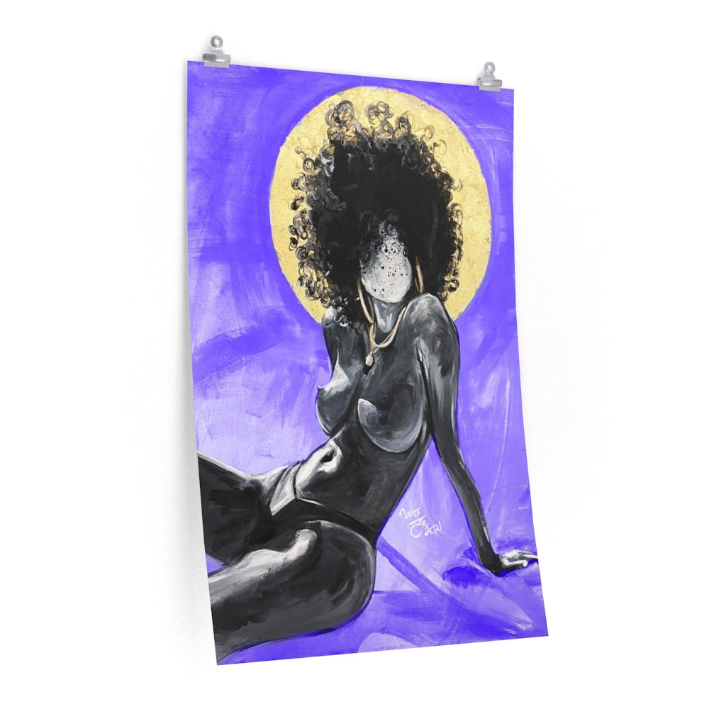 Naturally Nude III PURPLE Premium Matte vertical posters