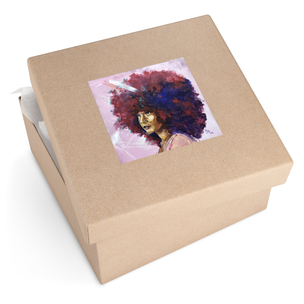 Naturally Kayla Madonna Square Vinyl Stickers