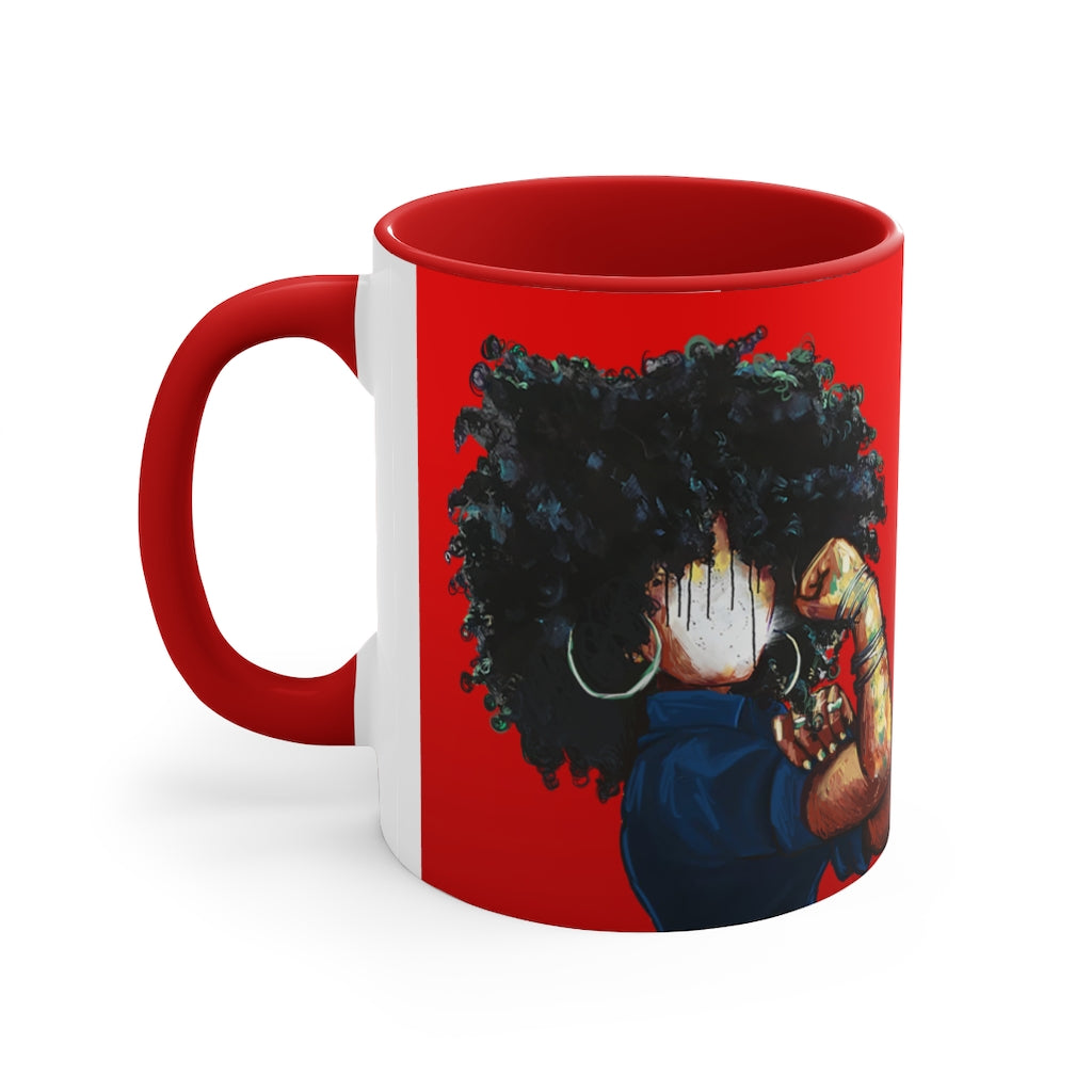 Naturally the Riveter RED Accent Coffee Mug, 11oz
