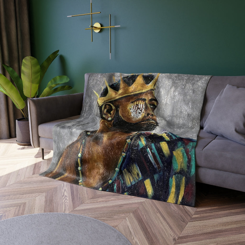 Naturally King III Crushed Velvet Blanket