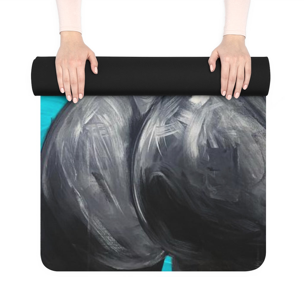 Naturally Nude V TEAL Rubber Yoga Mat