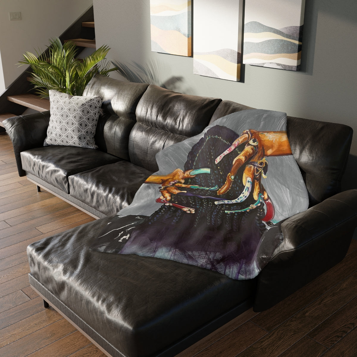 Naturally the Culture I Velveteen Minky Blanket (Two-sided print)