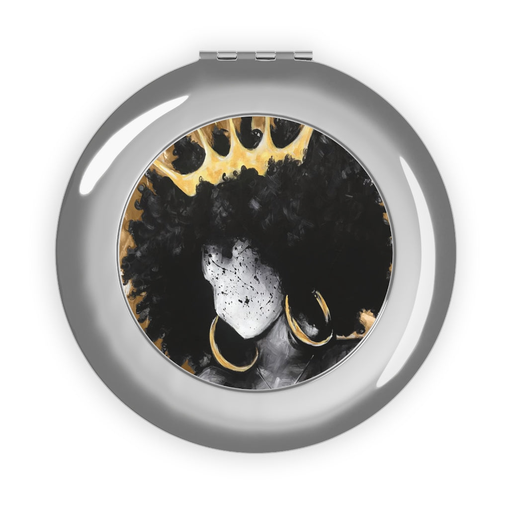 Naturally Queen III GOLD Compact Travel Mirror