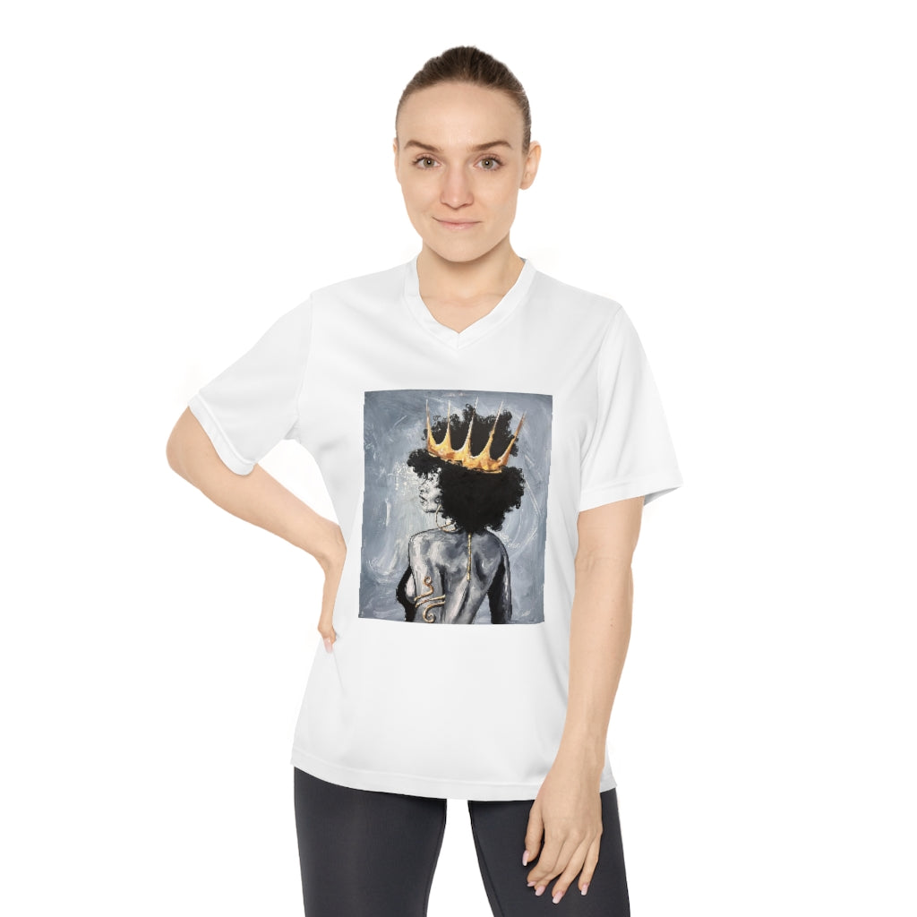 Naturally Queen XXII Women's Performance V-Neck T-Shirt