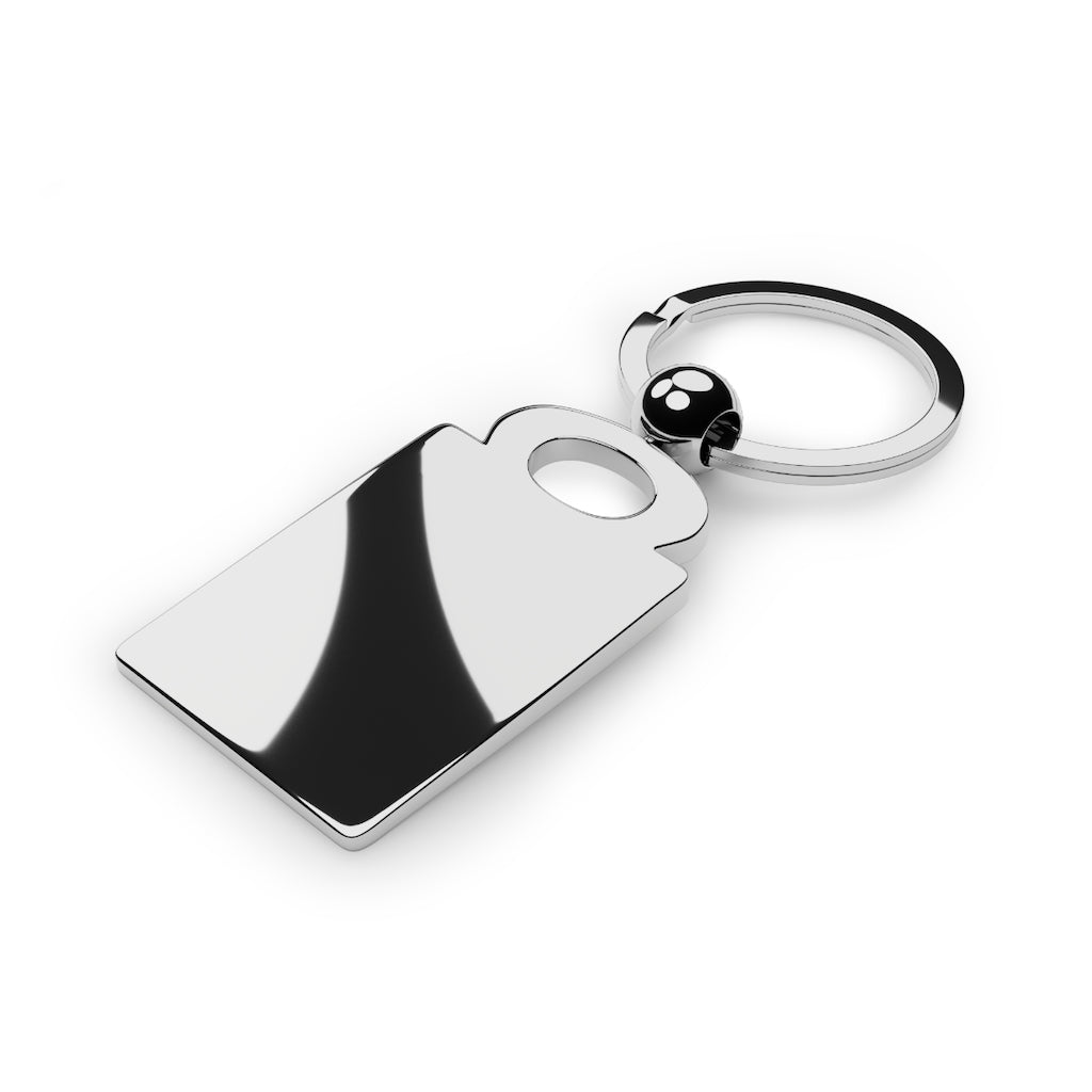 Naturally Nude V Rectangle Photo Keyring