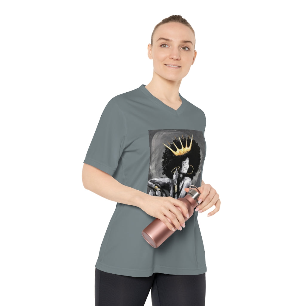 Naturally Queen VI Women's Performance V-Neck T-Shirt