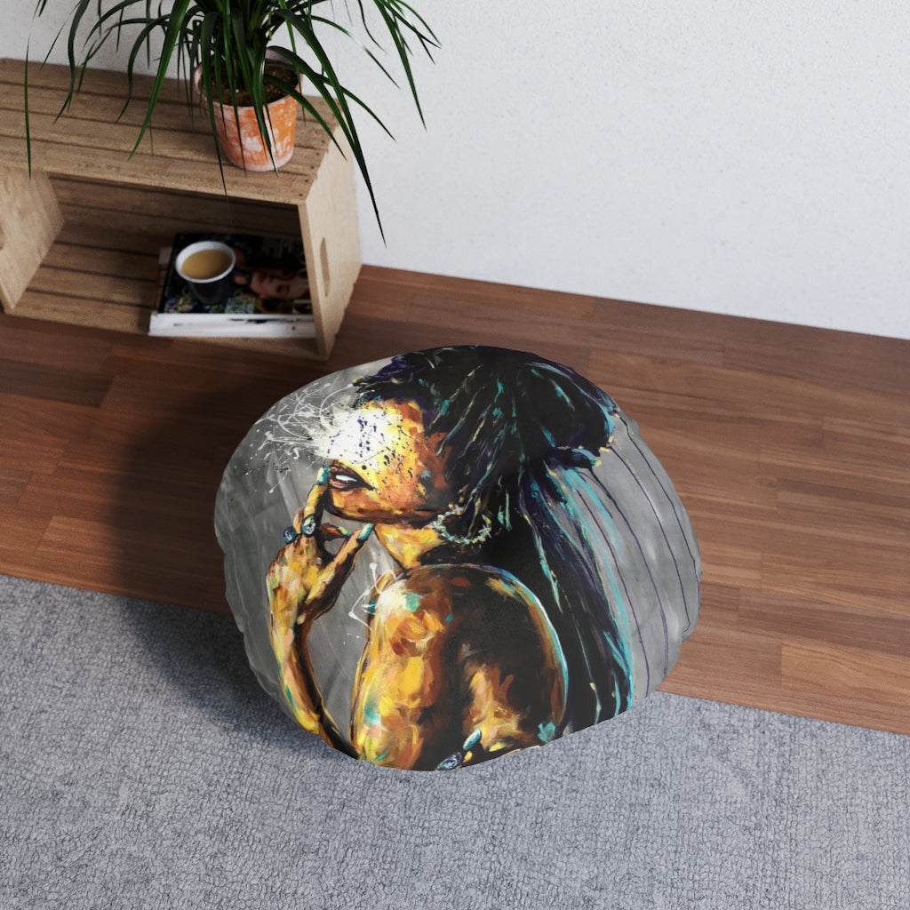 Naturally LVIII Tufted Floor Pillow, Round