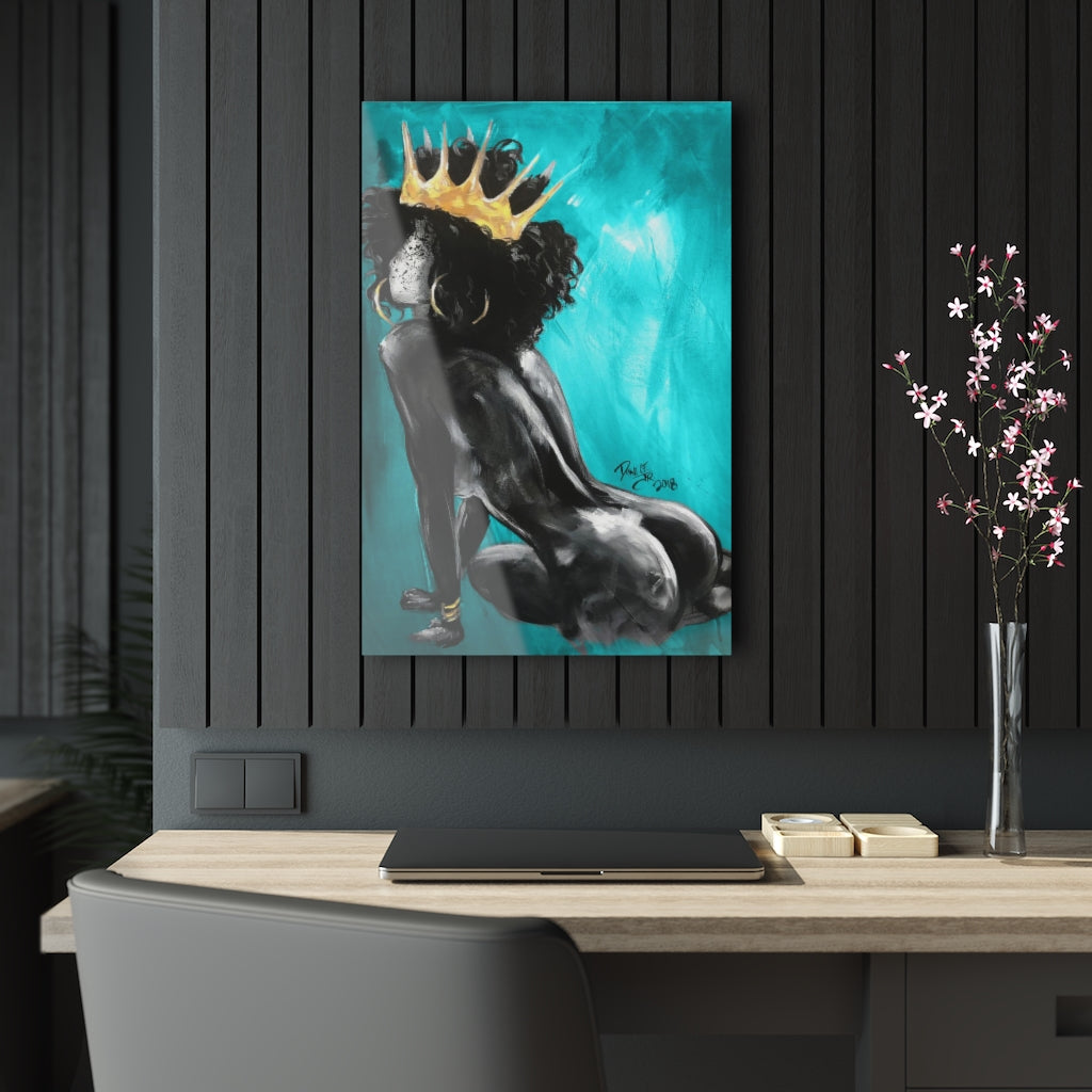 Naturally Queen VI TEAL Acrylic Prints