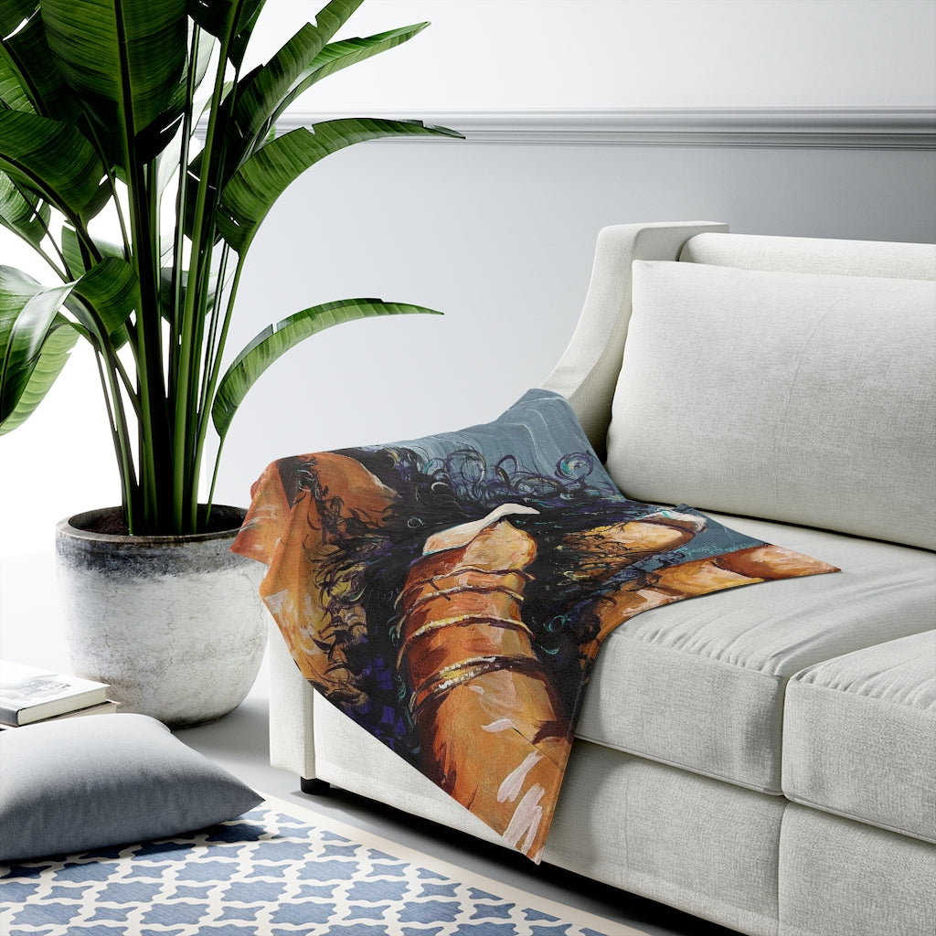 Naturally Black Love X Velveteen Plush Blanket