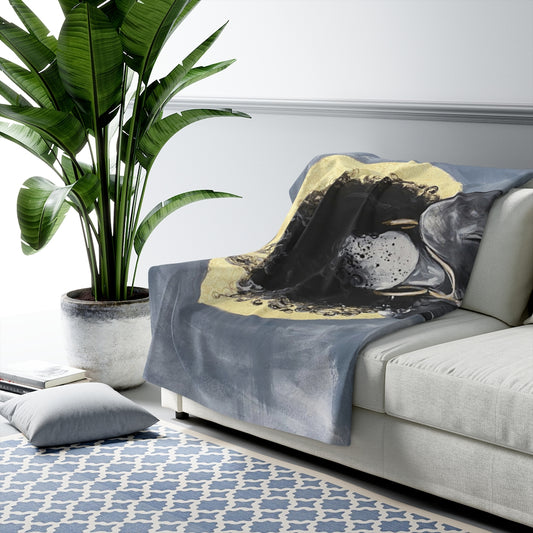 Naturally Nude III Sherpa Fleece Blanket