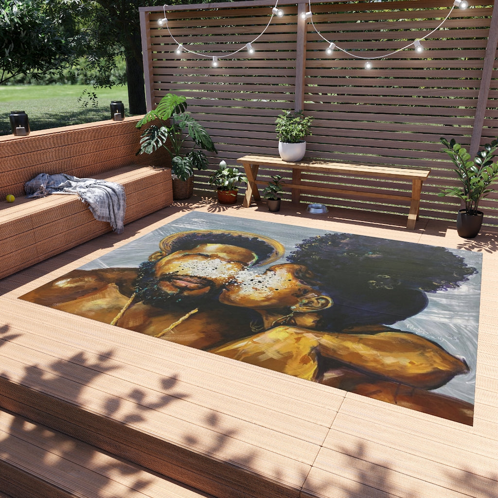 Naturally Black Love IV Outdoor Rug