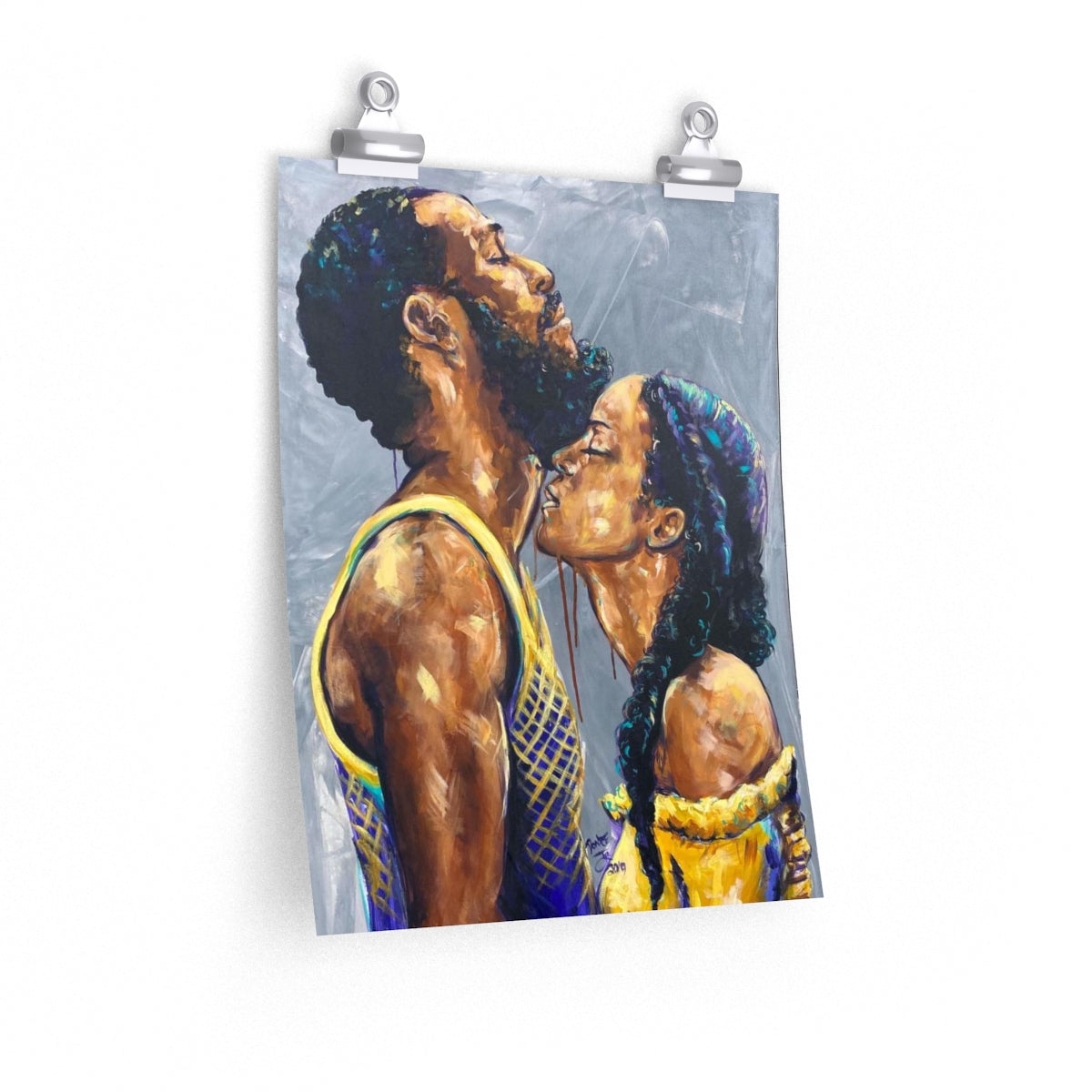 Naturally Black Love V Premium Matte vertical posters