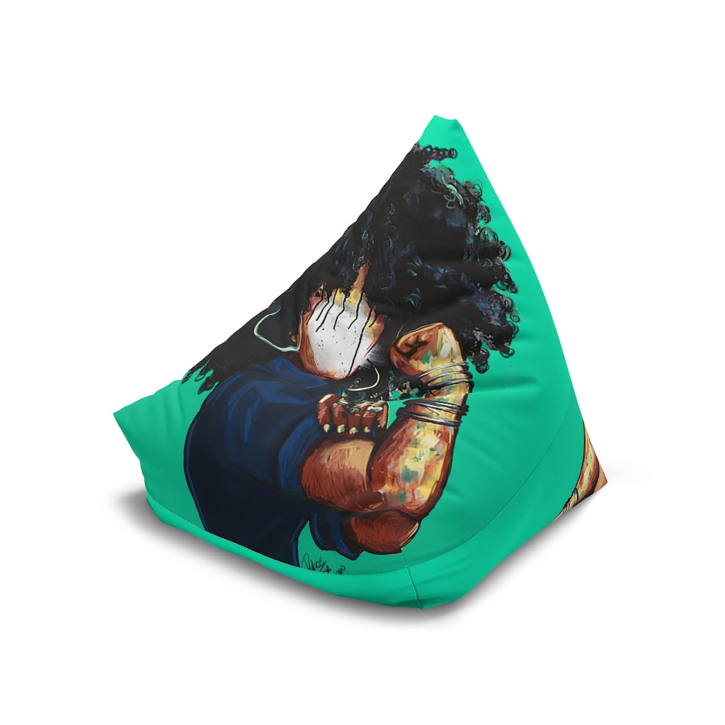 Naturally The Riveter TEAL Bean Bag Chair Cover