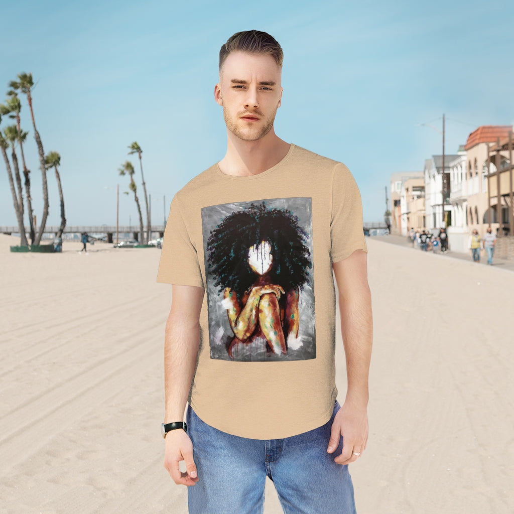 Naturally I Men's Jersey Curved Hem Tee