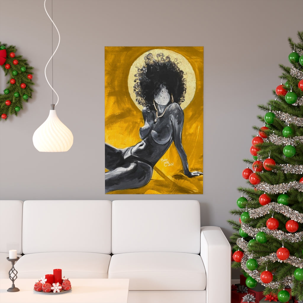 Naturally Nude V GOLD Premium Matte vertical posters