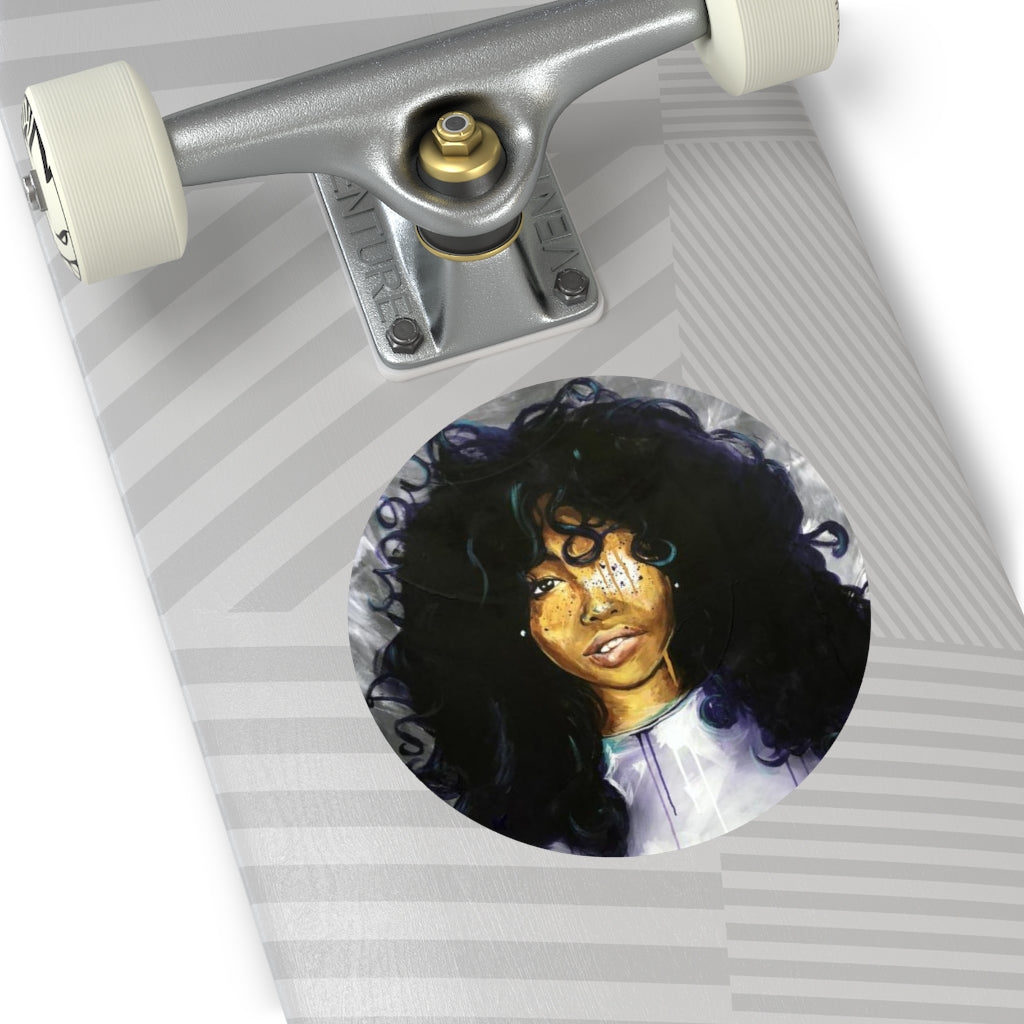 Naturally Sza Round Vinyl Stickers