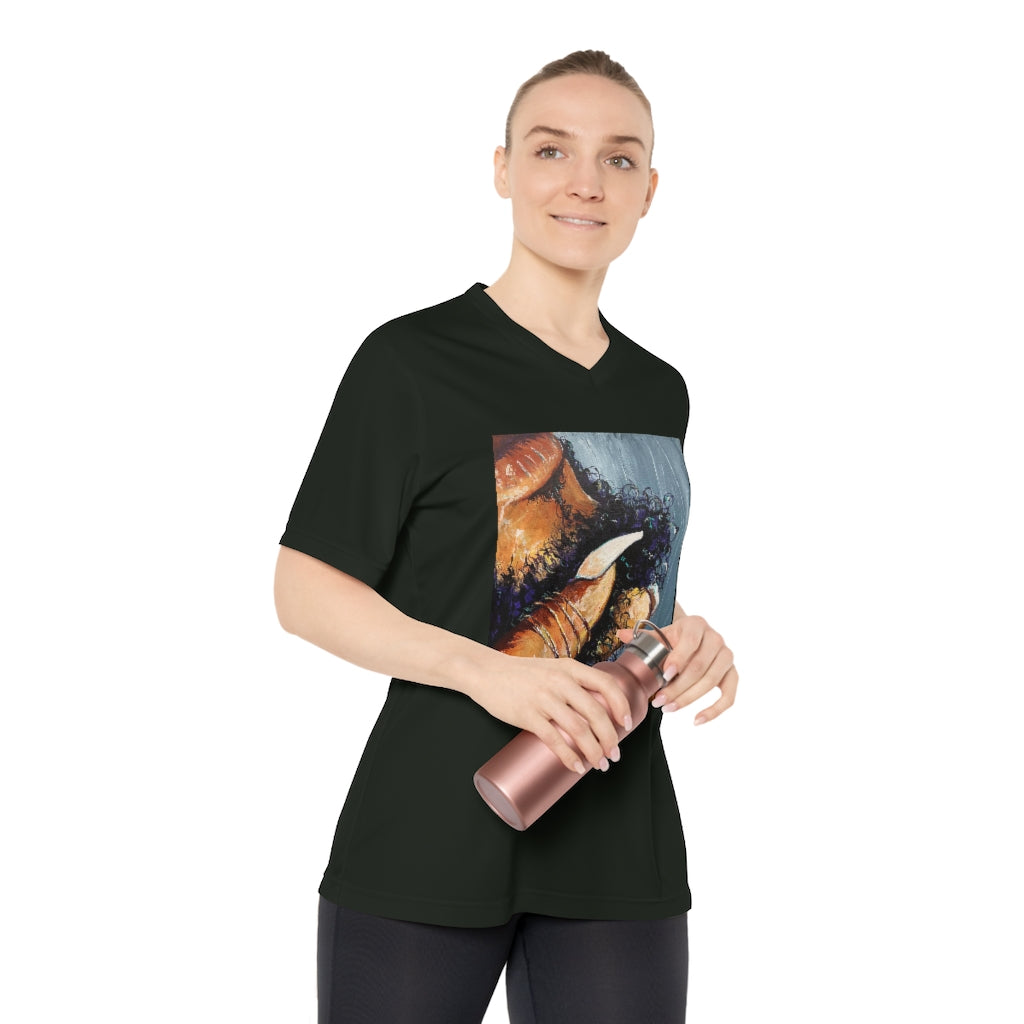 Naturally Black Love X Women's Performance V-Neck T-Shirt