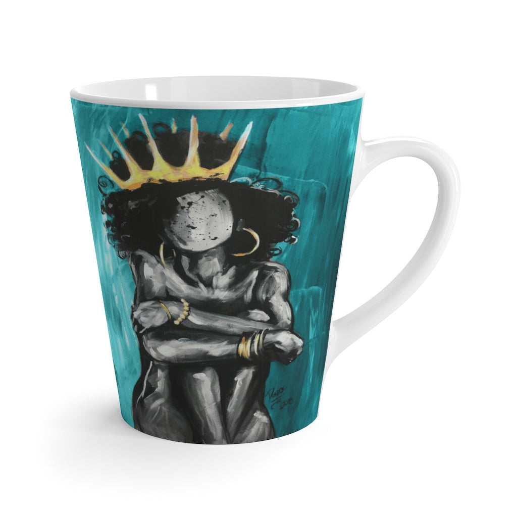 Naturally Queen IX TEAL Latte Mug