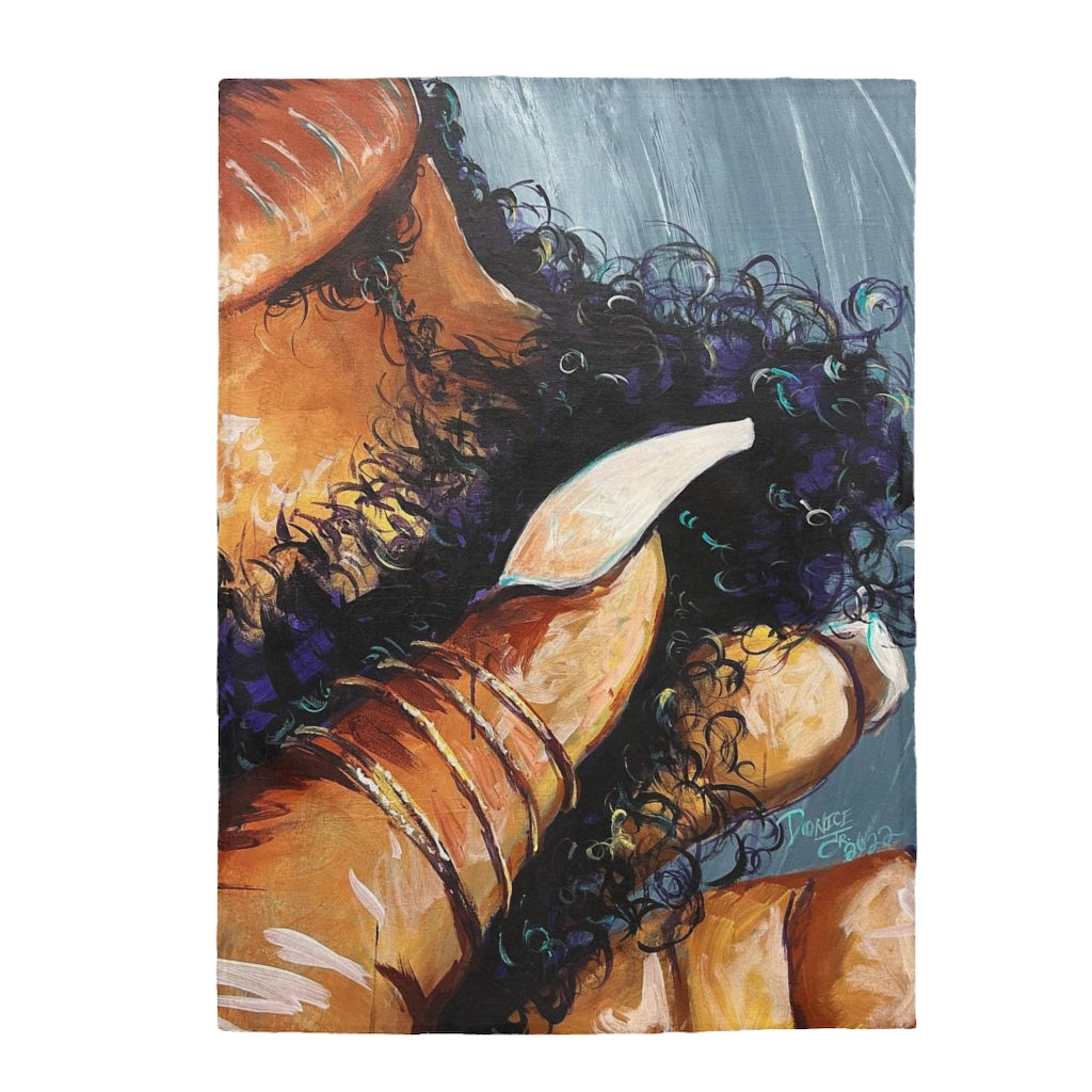 Naturally Black Love X Velveteen Plush Blanket