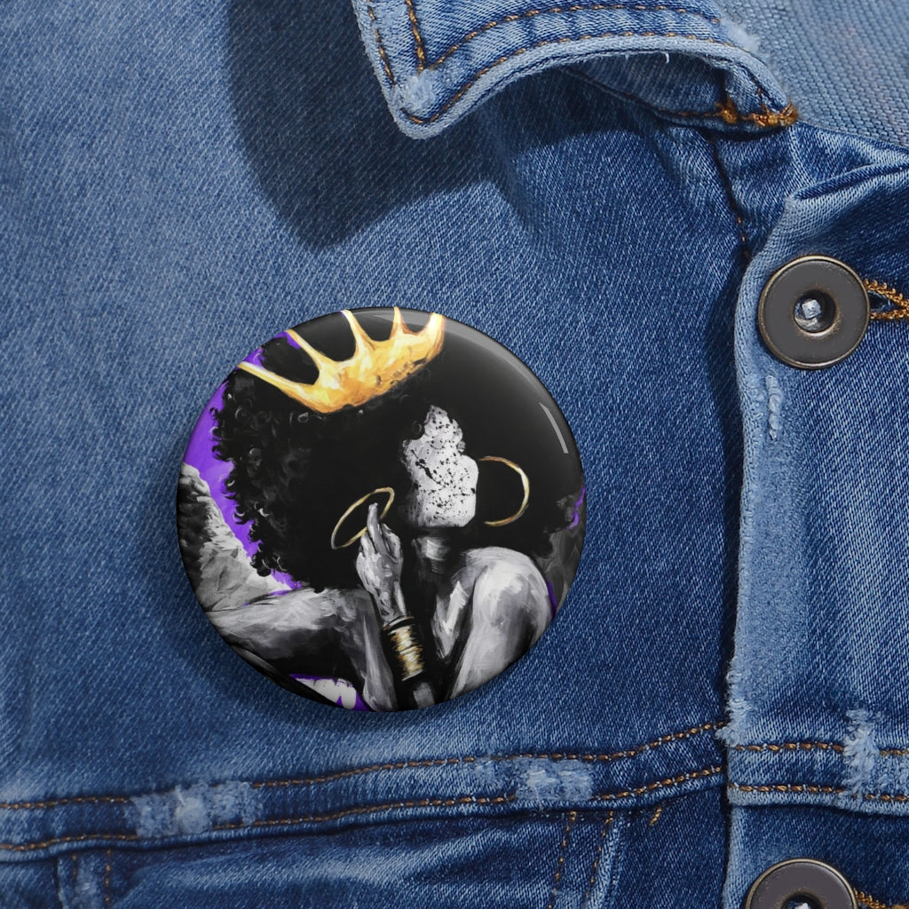 Naturally Queen VI ANGEL Custom Pin Buttons