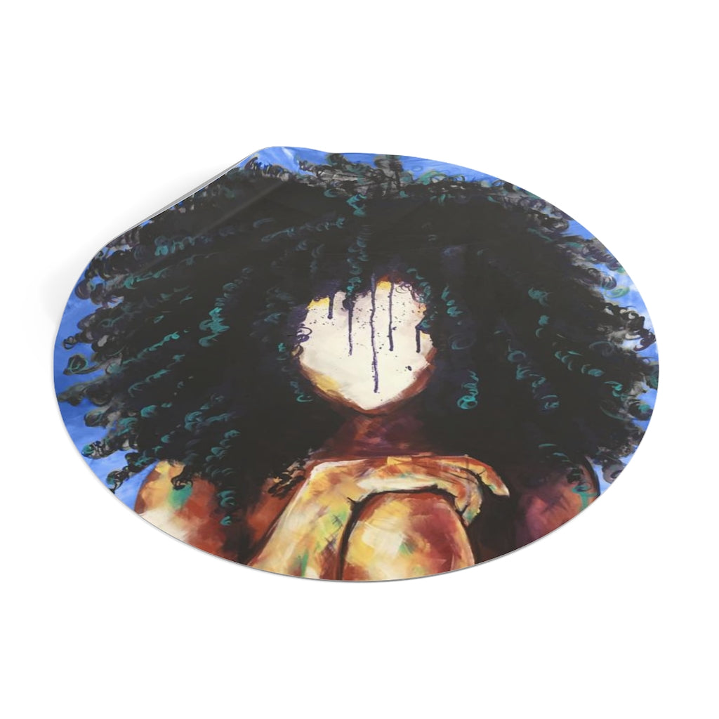 Naturally I BLUE Round Vinyl Stickers
