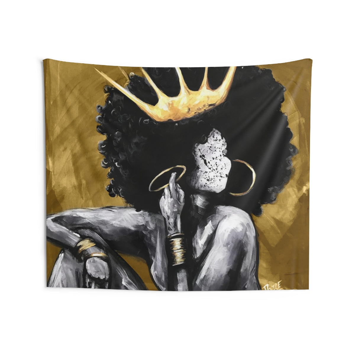 Naturally Queen VI GOLD Indoor Wall Tapestries