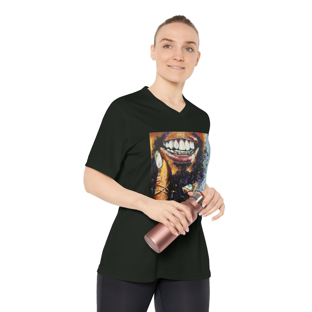 Naturally Black Love XI Women's Performance V-Neck T-Shirt