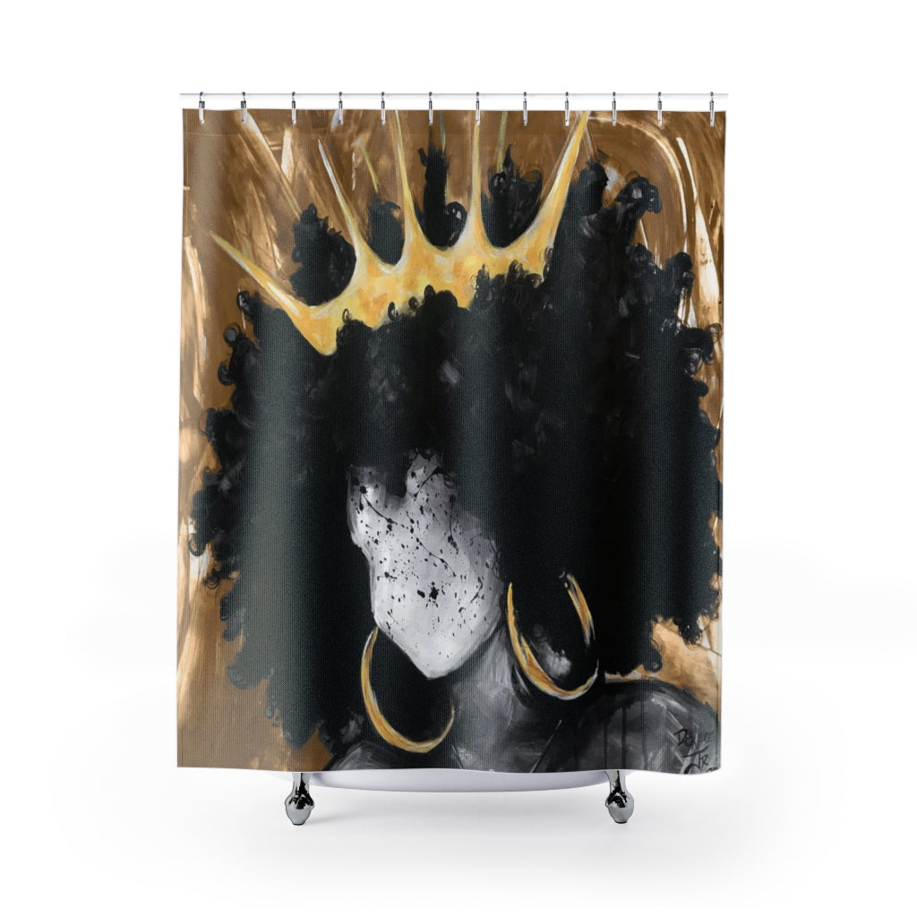 Naturally Queen III GOLD Shower Curtains