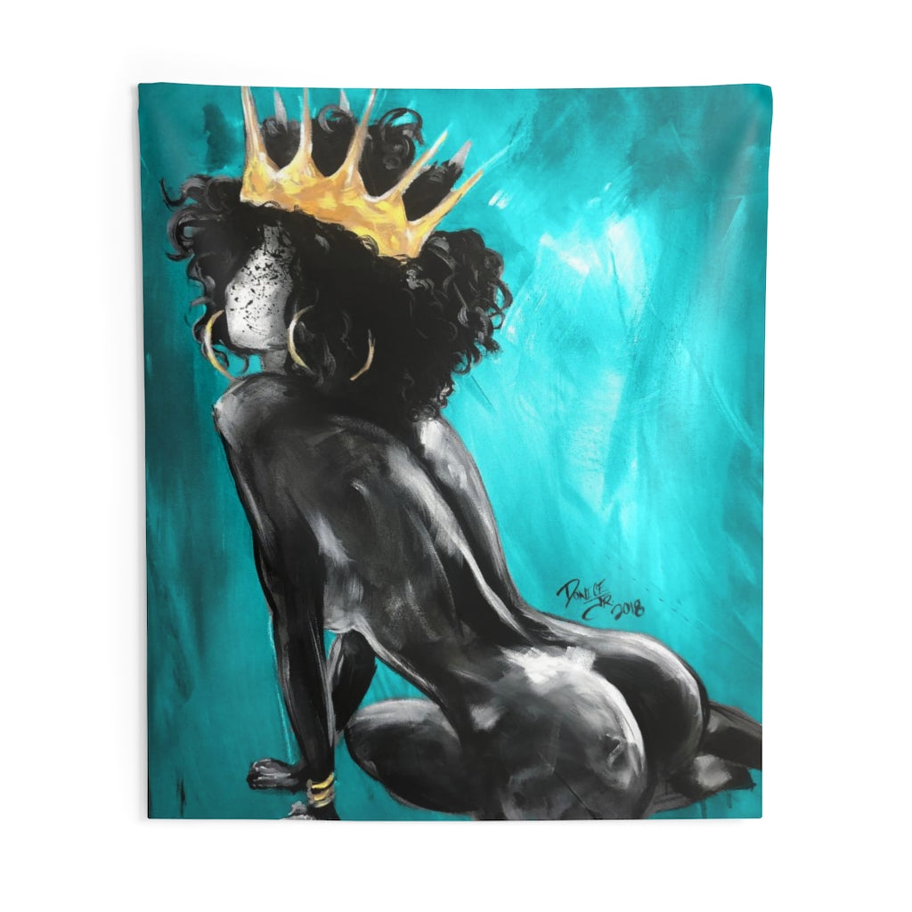 Naturally Queen VIII TEAL Indoor Wall Tapestries