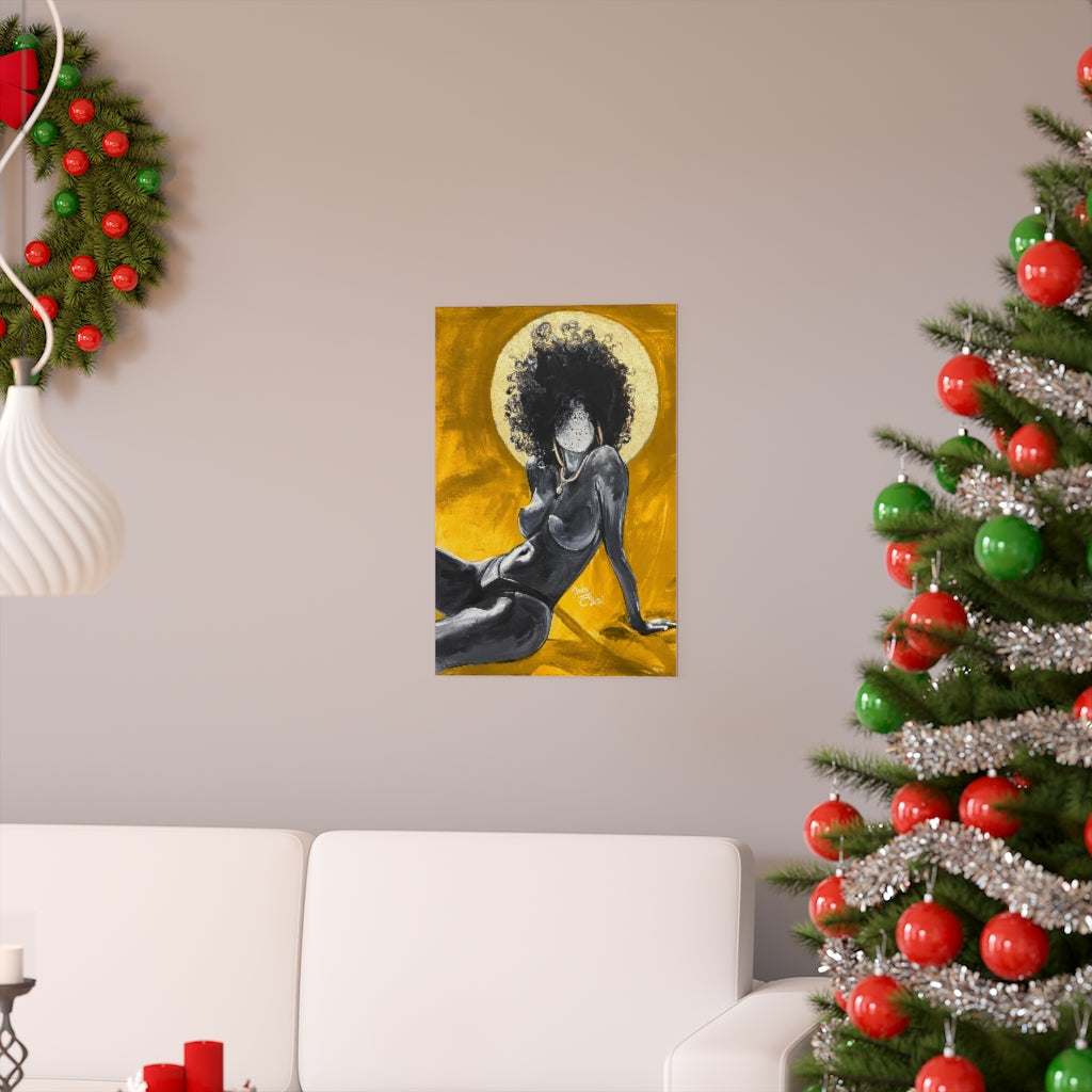 Naturally Nude V GOLD Premium Matte vertical posters