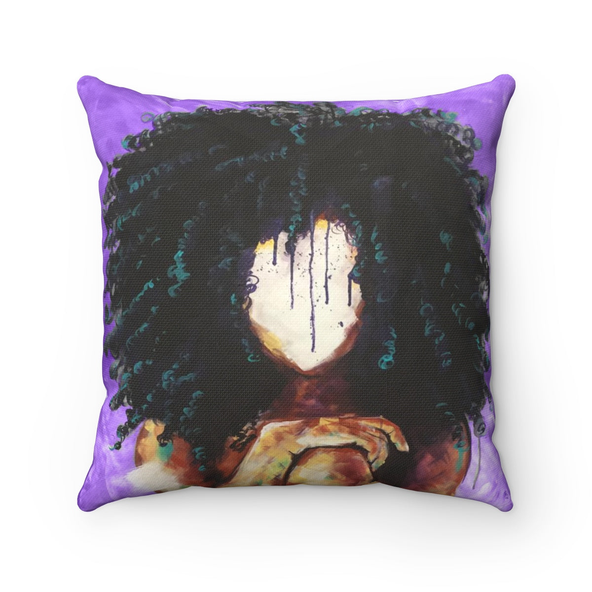 Naturally I PURPLE Spun Polyester Square Pillow