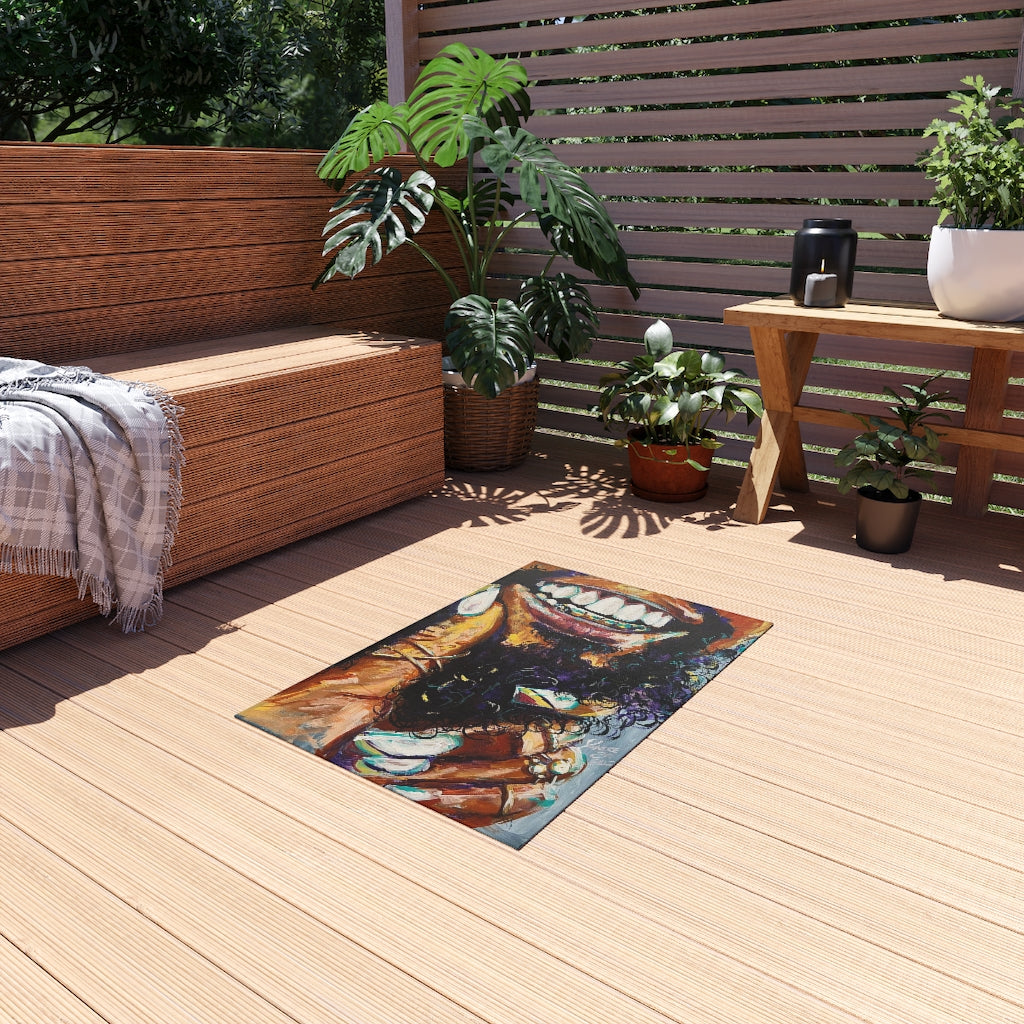 Naturally Black Love XI Outdoor Rug
