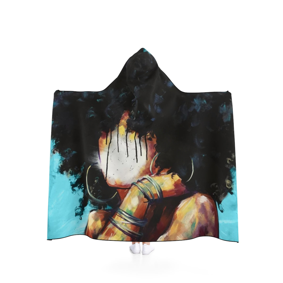 Naturally II BLUE Hooded Blanket