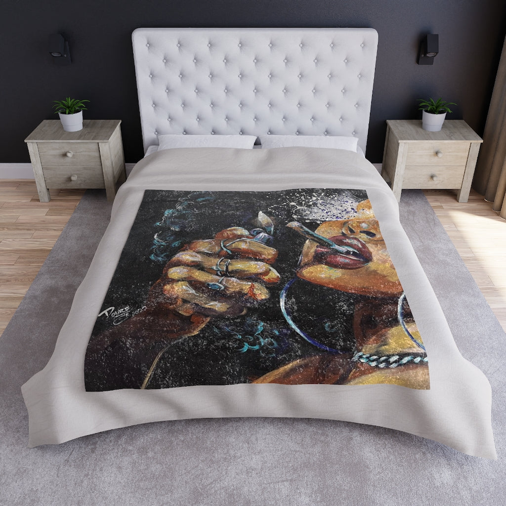 Naturally Dope III Crushed Velvet Blanket