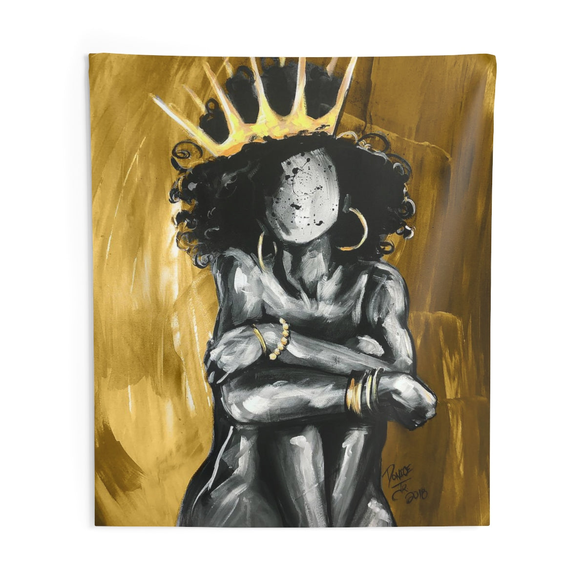 Naturally Queen IX GOLD Indoor Wall Tapestries
