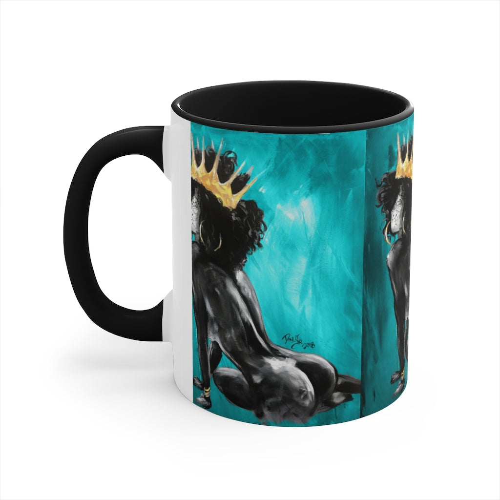 Naturally Queen VIII TEAL Accent Coffee Mug, 11oz