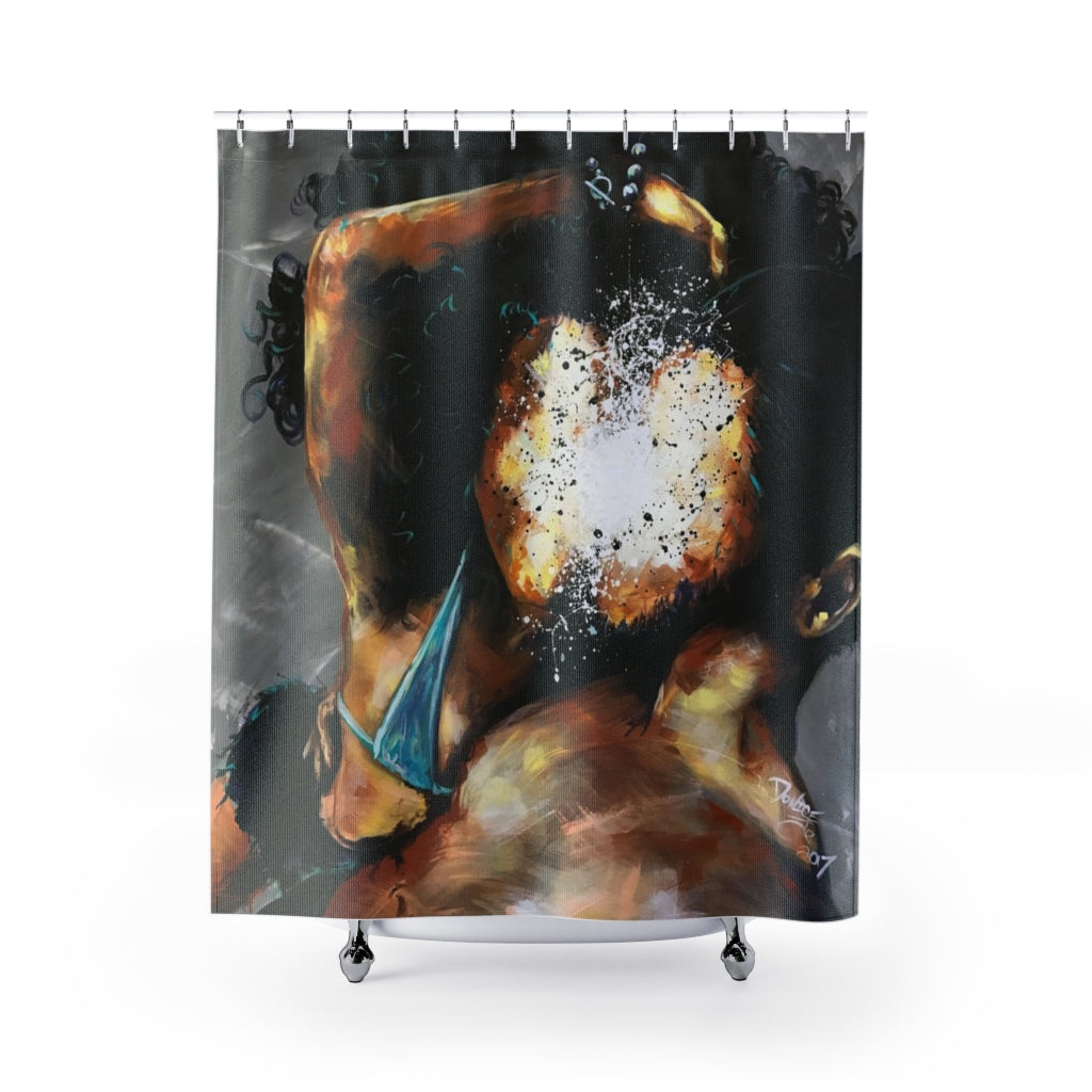 Naturally Black Love III Shower Curtains