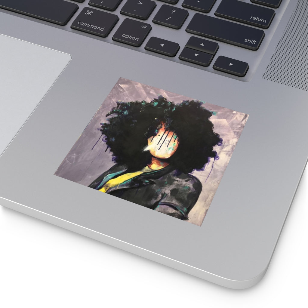 Naturally David Square Vinyl Stickers