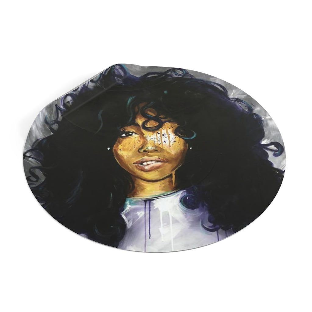 Naturally Sza Round Vinyl Stickers