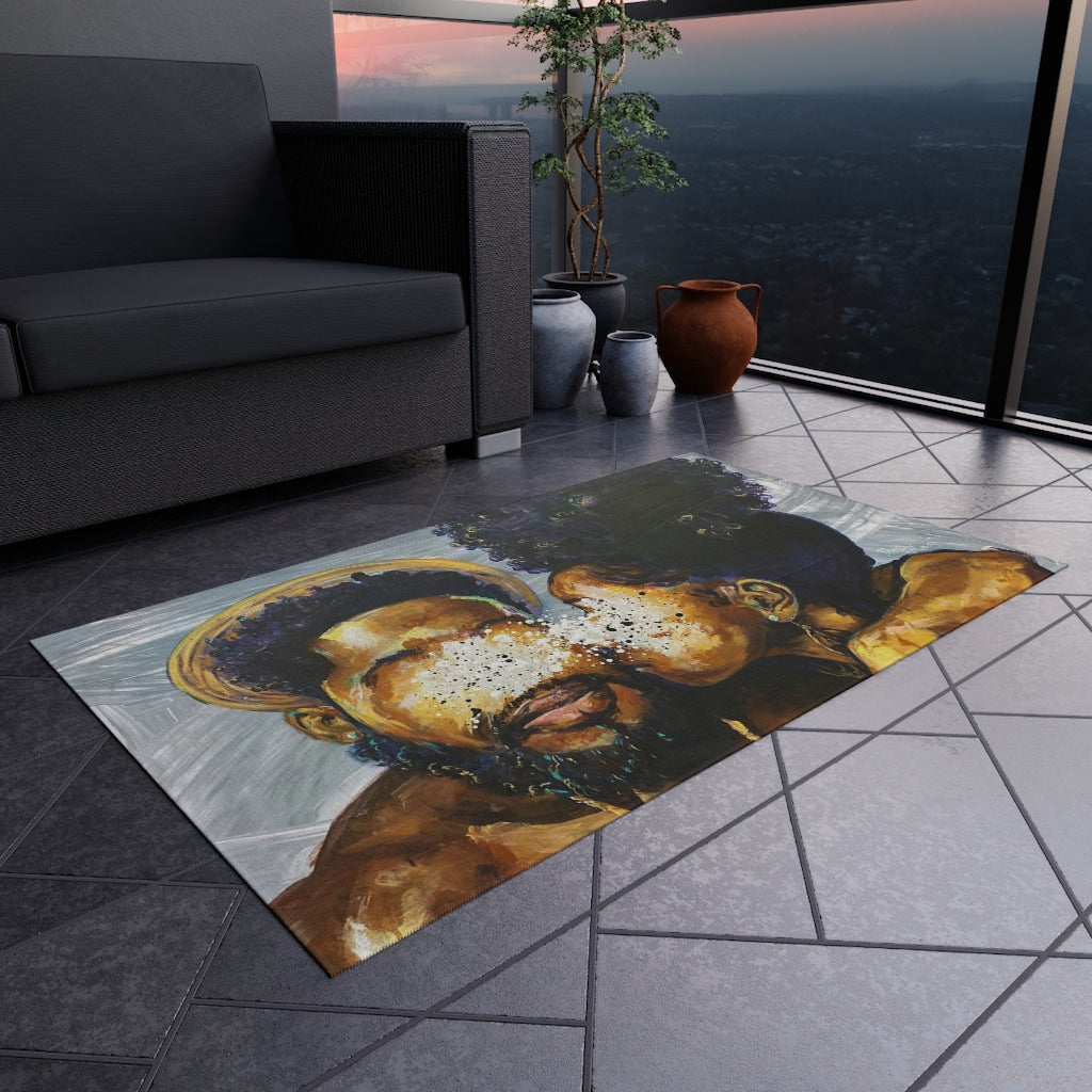 Naturally Black Love IV Outdoor Rug