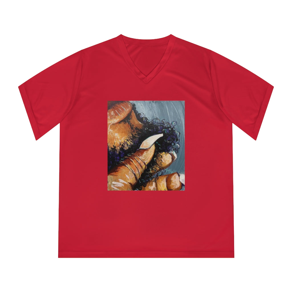Naturally Black Love X Women's Performance V-Neck T-Shirt