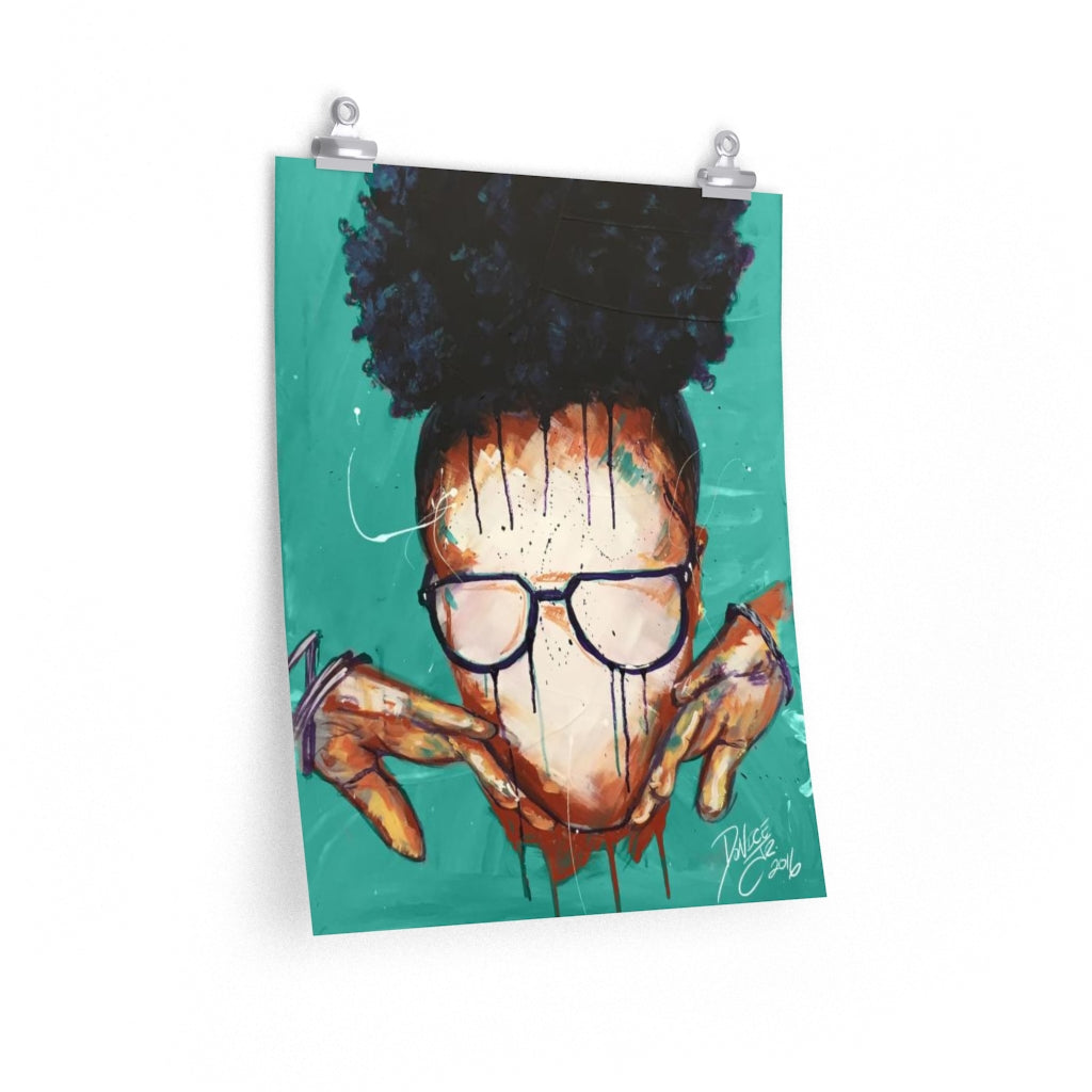Naturally VIII TEAL Premium Matte vertical posters