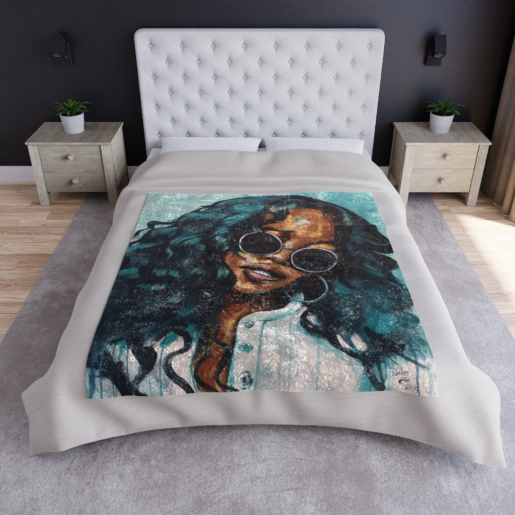 Naturally H.E.R. Crushed Velvet Blanket