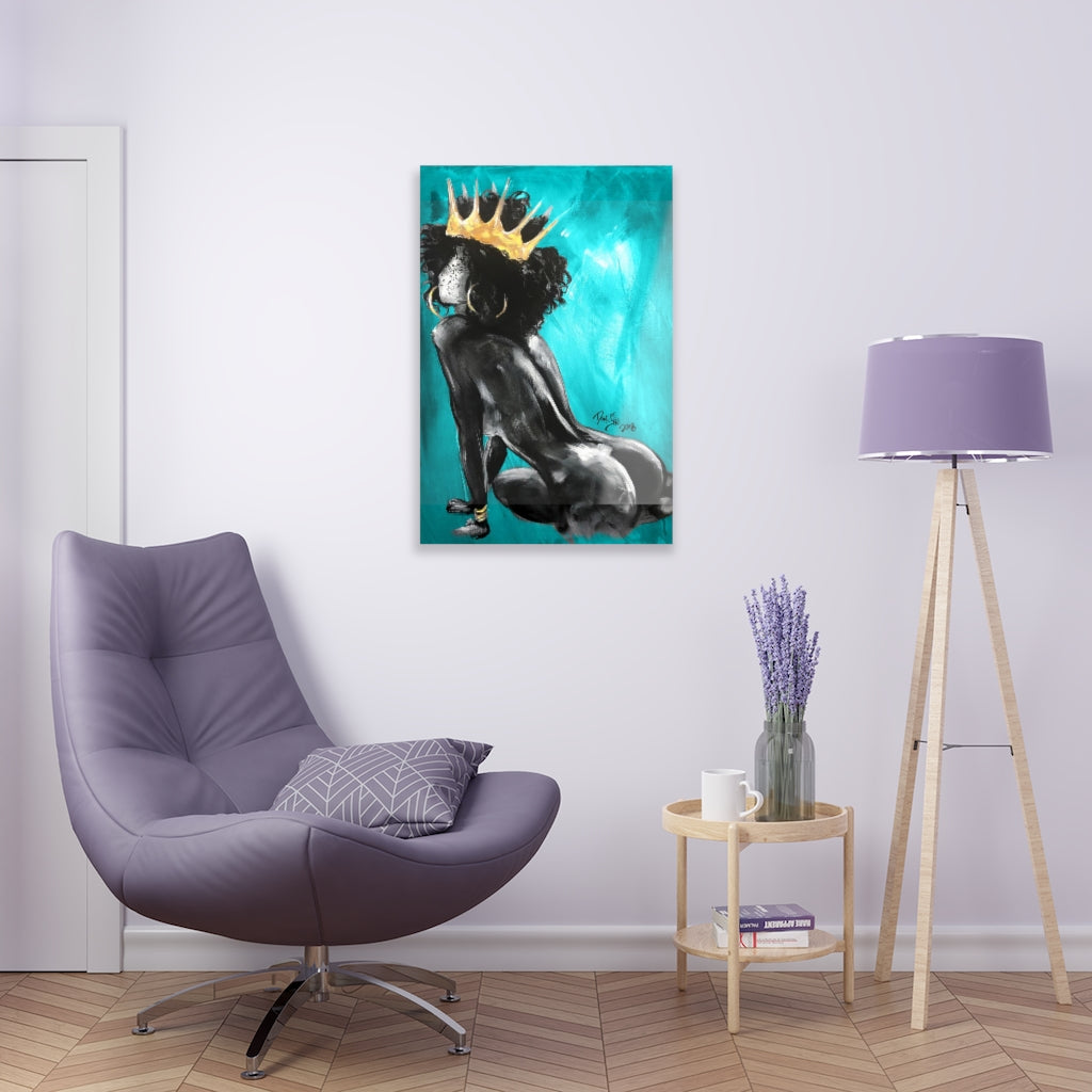 Naturally Queen VI TEAL Acrylic Prints