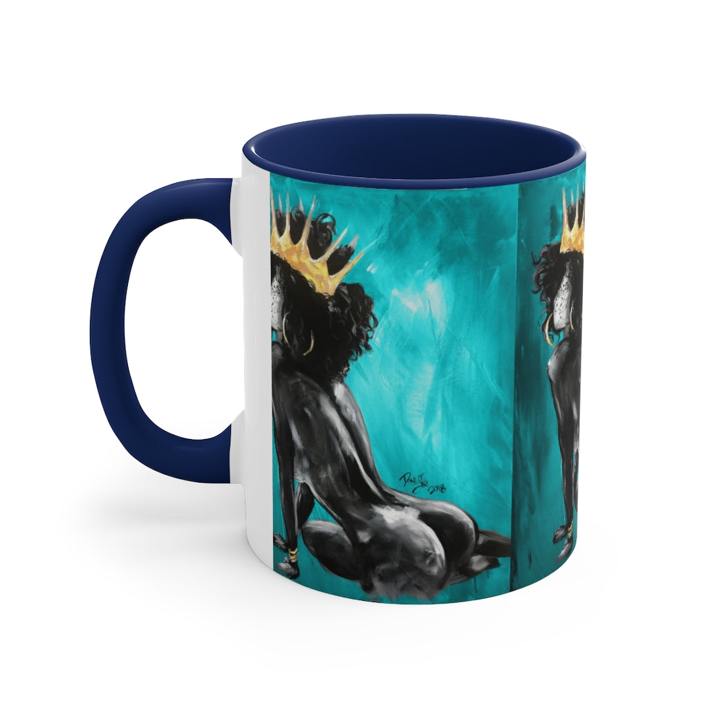 Naturally Queen VIII TEAL Accent Coffee Mug, 11oz