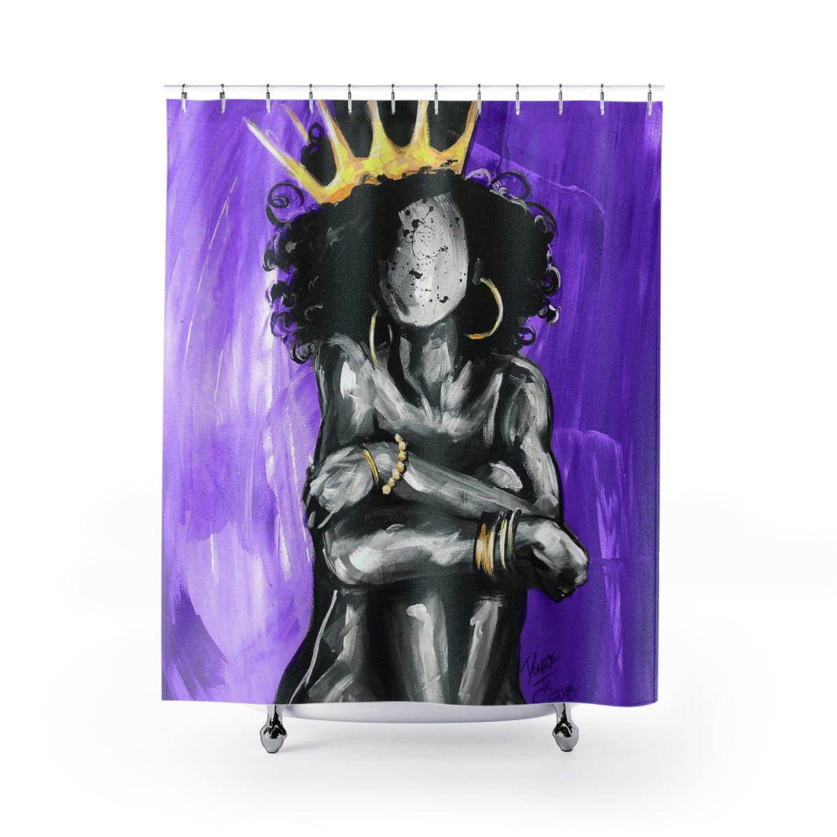 Naturally Queen IX PURPLE Shower Curtains