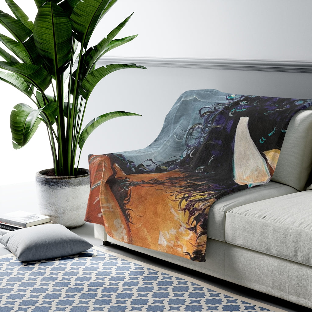 Naturally Black Love X Velveteen Plush Blanket